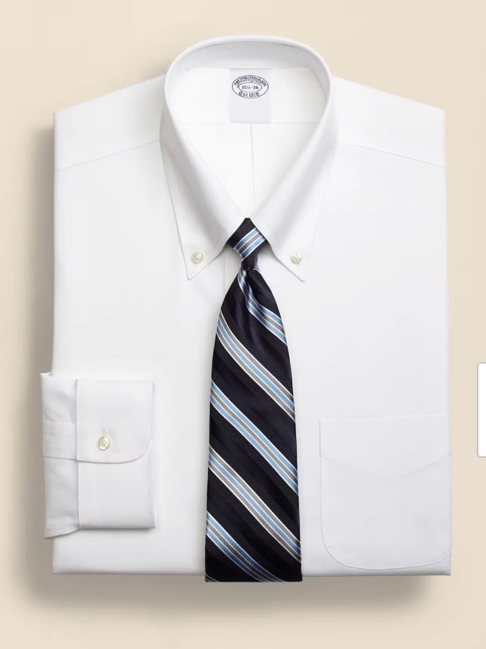 Non-Iron Pinpoint Oxford Button-Down Collar Dress Shirt